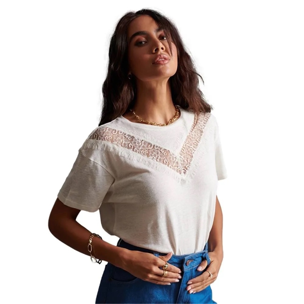 Superdry lace chevron shirt